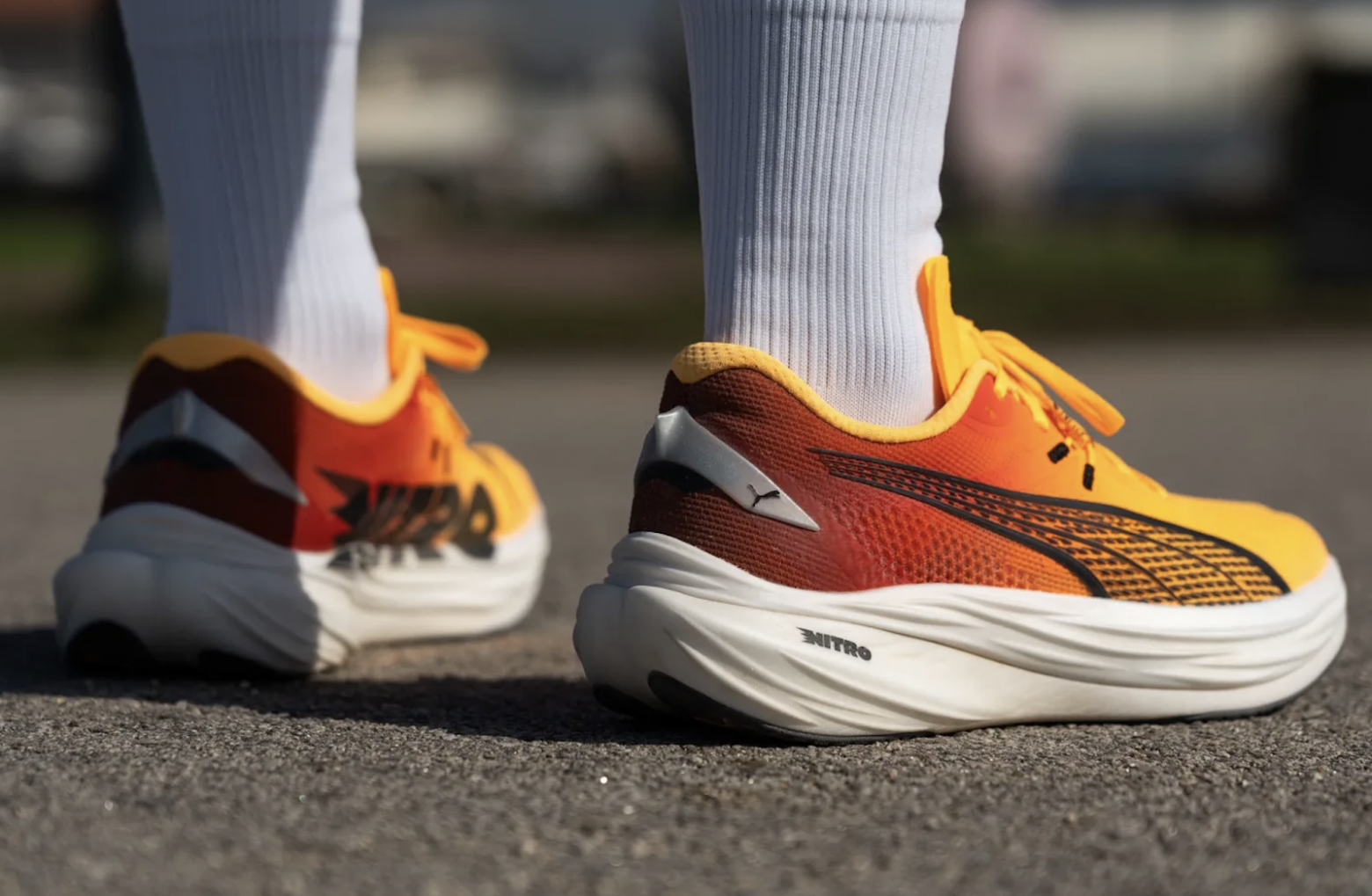 Кроссовки PUMA Deviate Nitro 3 — пример вязаных кроссовок. Если вам, как и мне, представились теплые шерстяные носочки, то нет. На самом деле они как на картинке (источник)