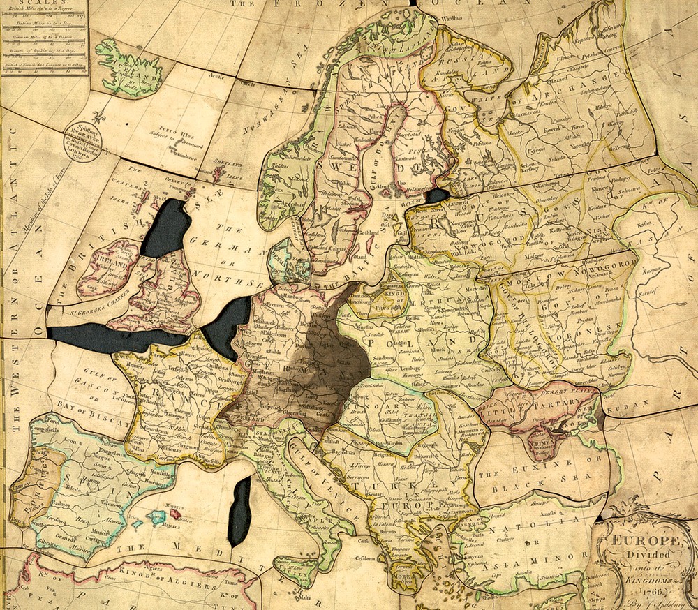 Пазл Джона Спилсбери, 1766 год. Источник