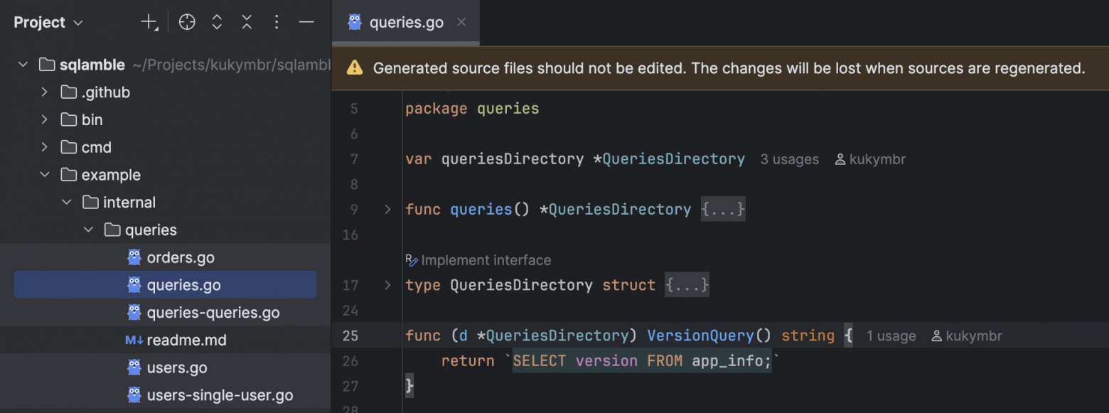 Сгенерированные go файлы.