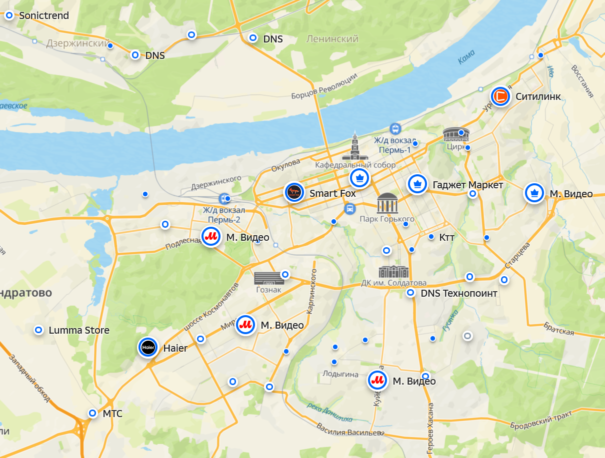 "продажа компьютеров" в 2ГИС. Почти ничего не подходит под мои условия