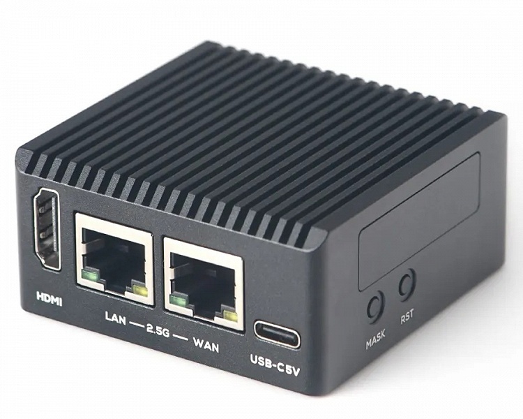 Крошечный ПК дешевле $50 с двумя портами 2,5GbE RJ45, USB-A, USB-C и HDMI. Представлен NanoPi R76S