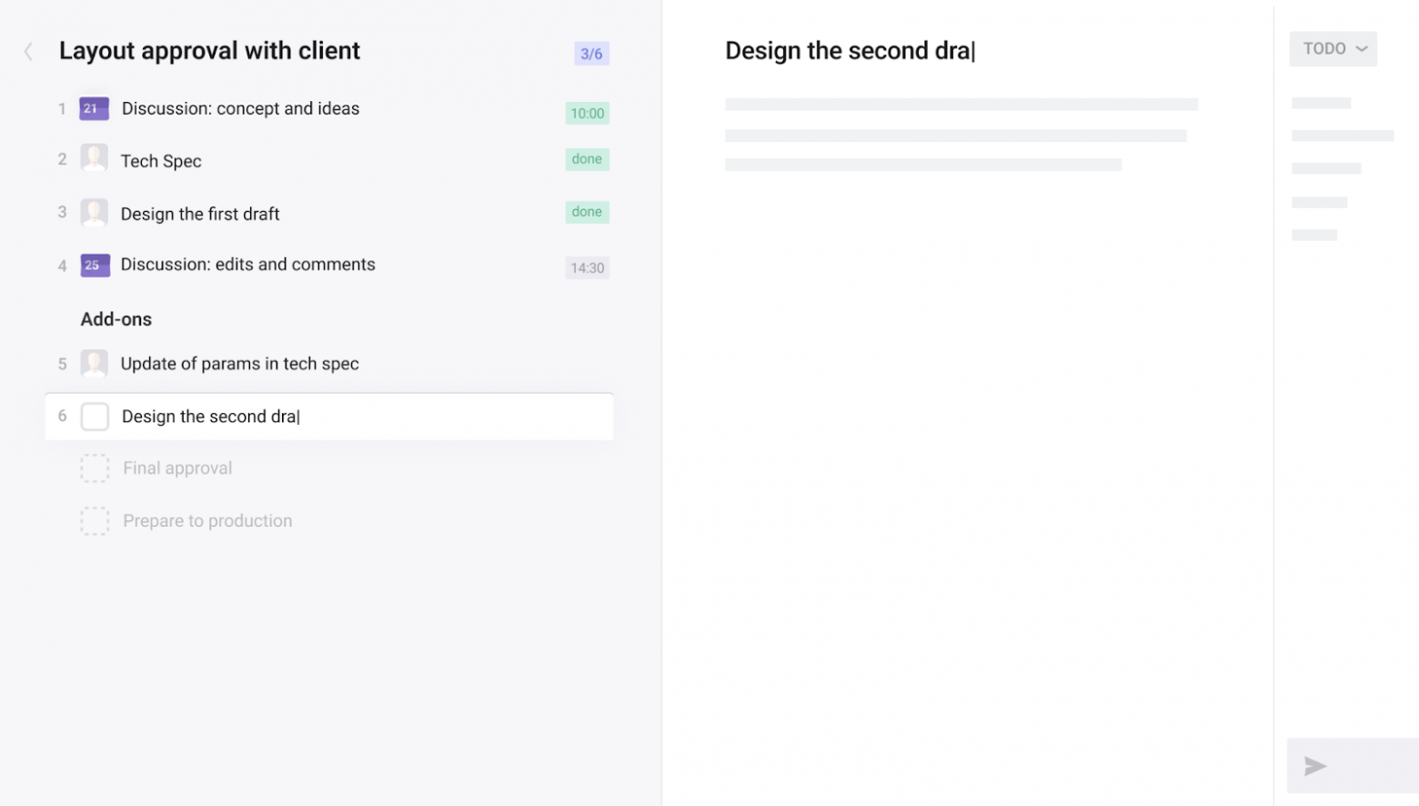 Example of dynamic chain