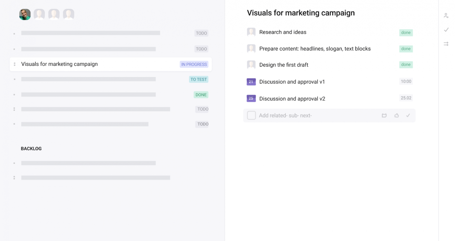 Чейны в классическом списке задач/заданий