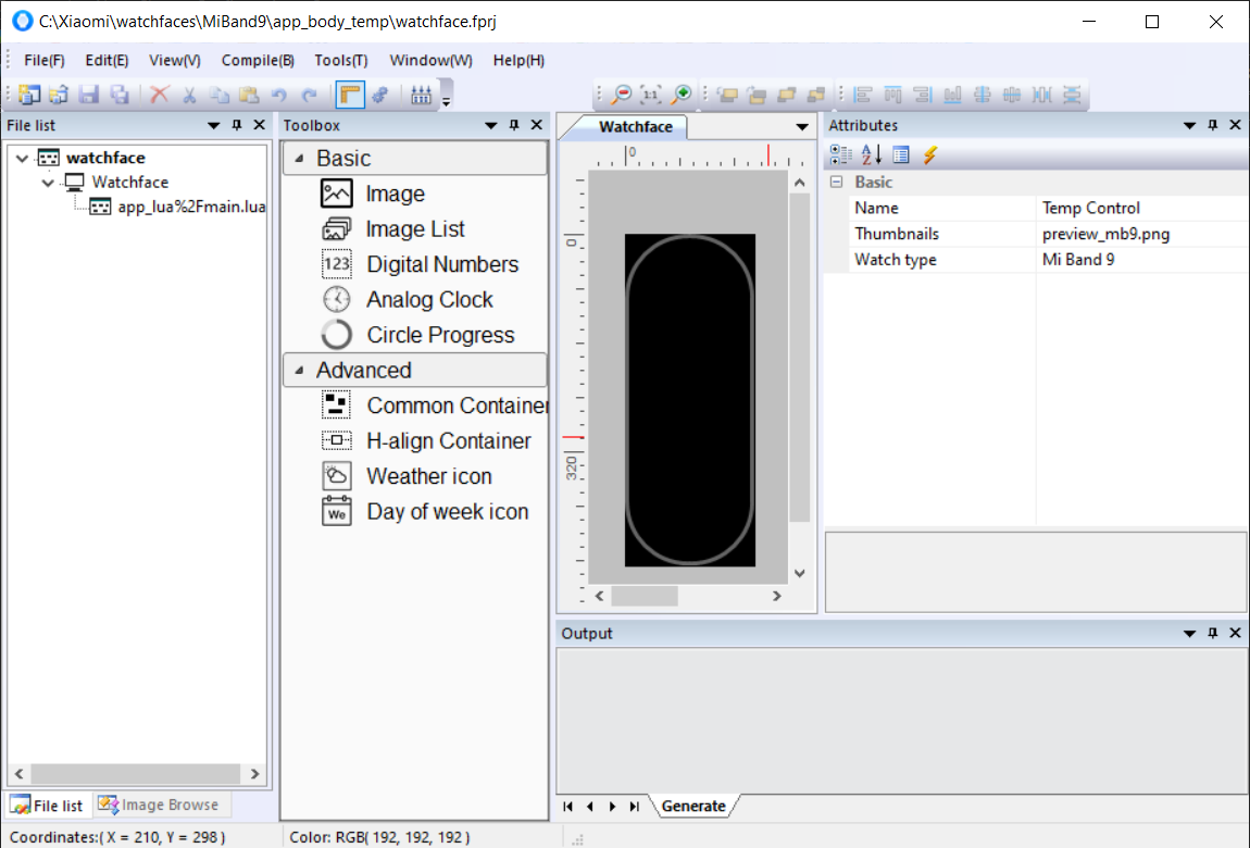 Проект циферблата в Easyface