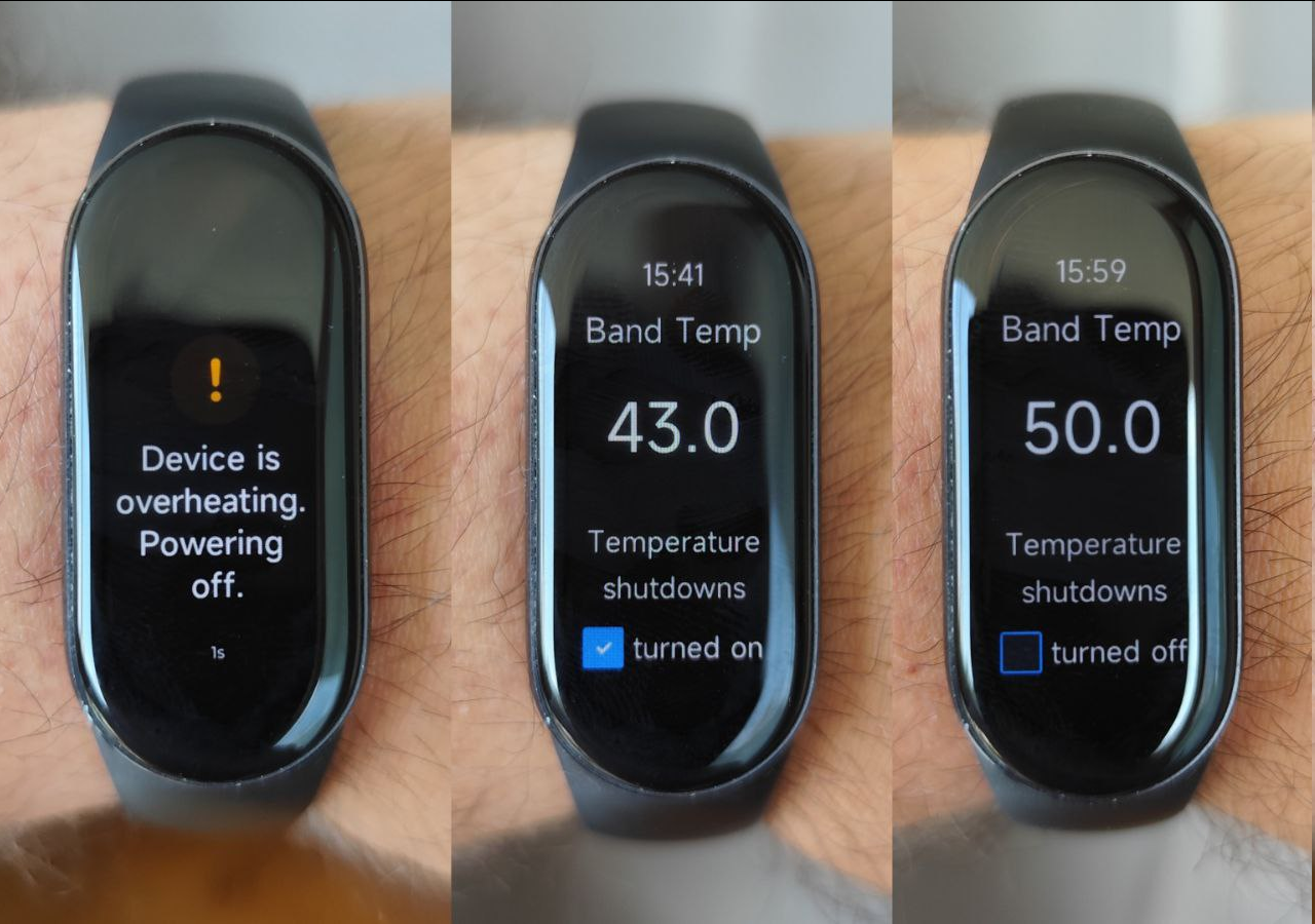Temperature overheat shutdown Temperature overheat shutdown