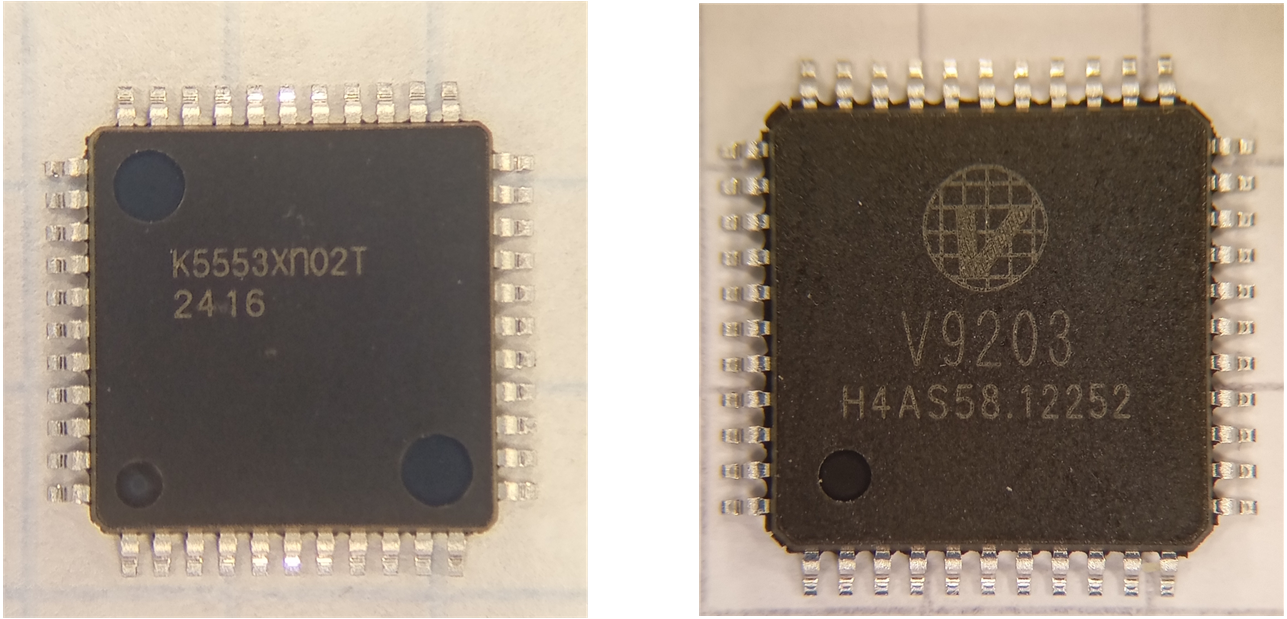 Микросхемы К5553ХП02Т и V9203