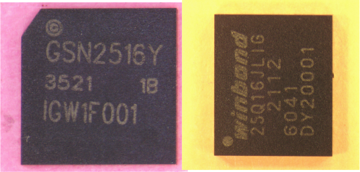 Микросхемы GSN2516Y и W25Q16JLIG