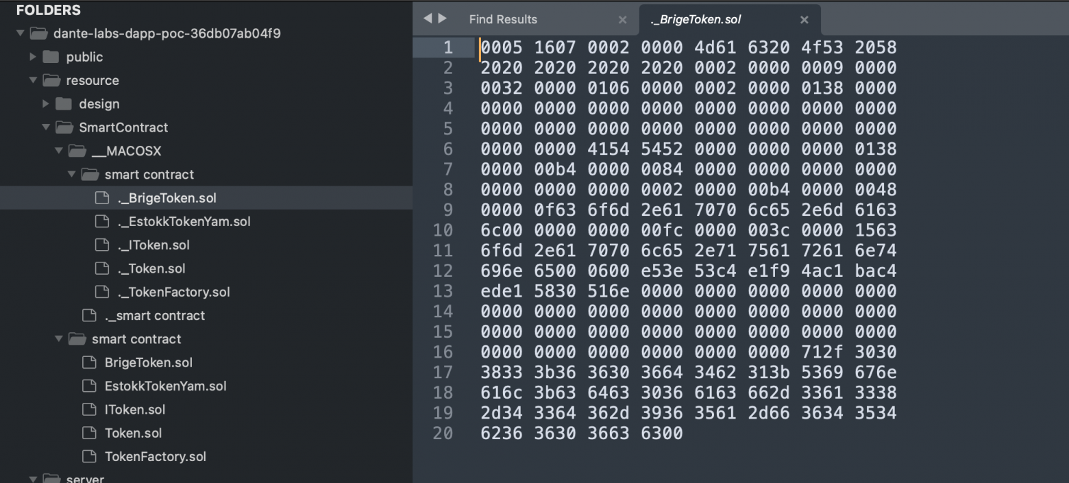 Странные бинарные файлы в проекте.