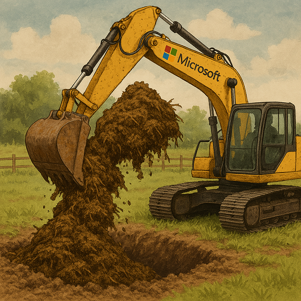 Microsoft купит навоз, экскременты и отходы на сумму около 1,7 млрд долларов, чтобы закопать всё это в землю