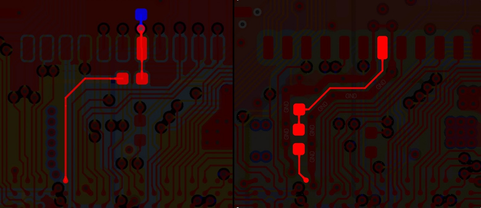 Линия SDIO CLK до и после