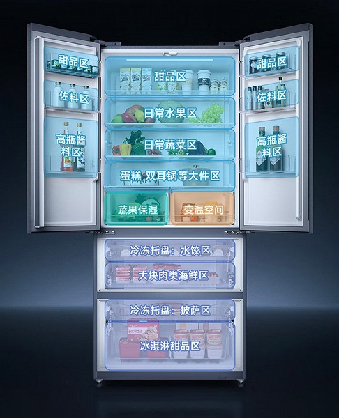 Огромный четырехдверный энергоэффективный холодильник — очень дешево. Xiaomi Mijia Refrigerator Pro Dual System French 513L доступен для предзаказа за всего лишь 335 долларов - 2 Огромный четырехдверный энергоэффективный холодильник — очень дешево. Xiaomi Mijia Refrigerator Pro Dual System French 513L доступен для предзаказа за всего лишь 335 долларов