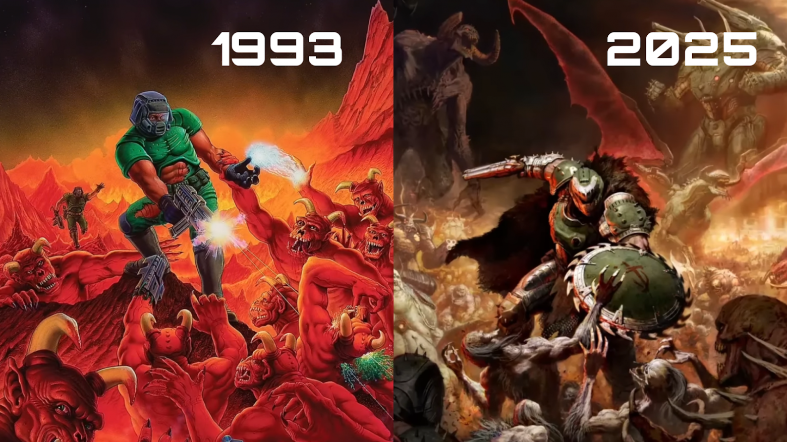 Пасхалка № 3 — арт. Арт из DOOM: The Dark Ages полная копия оригинального арта из DOOM (1993).