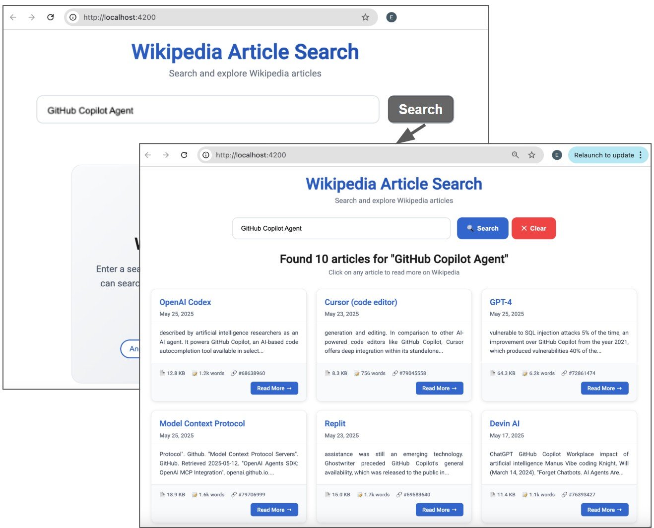 Приложение Search wiki app 