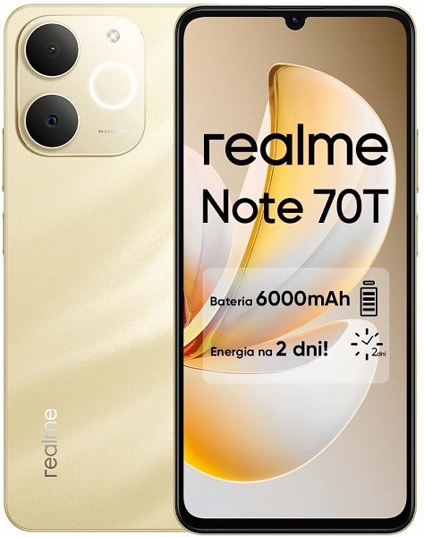 6000 мАч, 90 Гц и IP54 &mdash; всего 90 евро. Представлен Realme Note 70T
