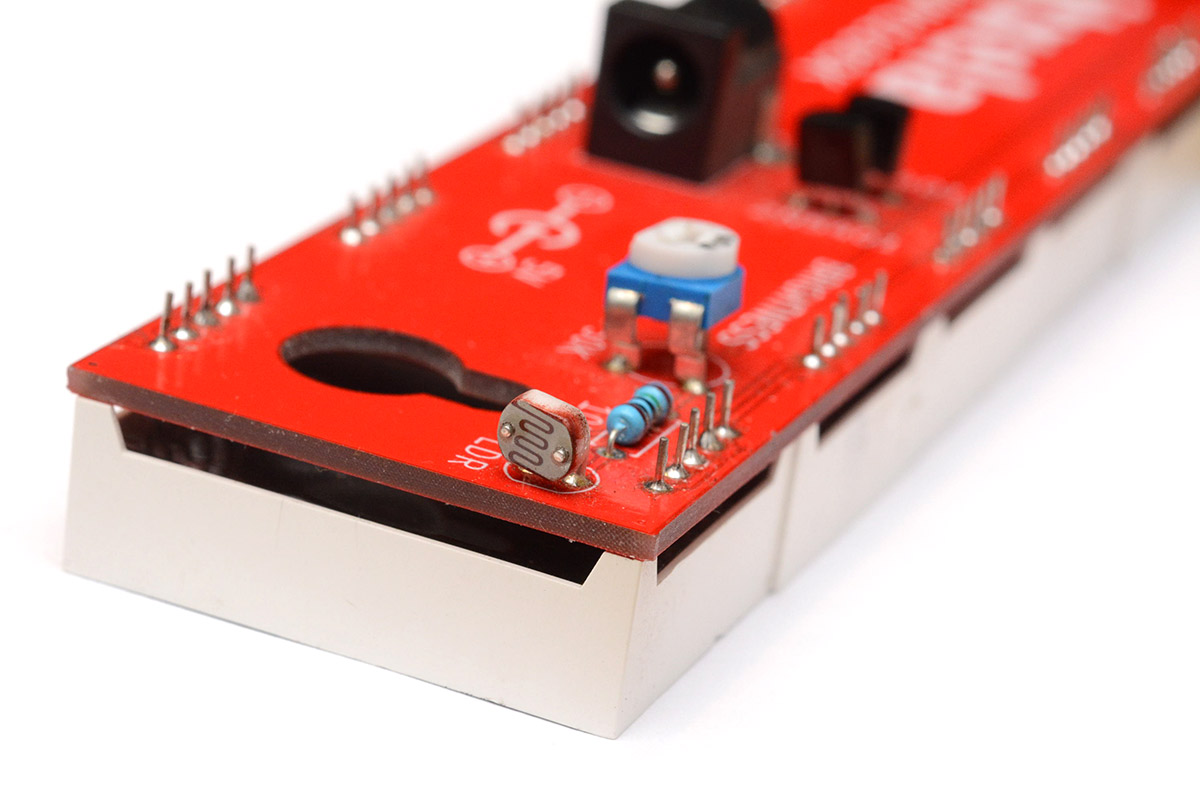 Closeup of the LDR on the Precision Clock