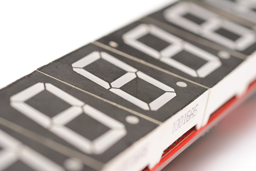 Closeup of the front of the clock