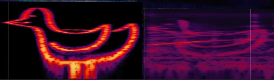 Слева: оригинальная PNG, справа: в «пересказе» скворца