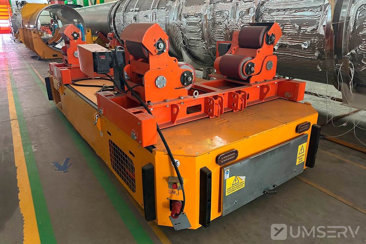 Автономные телеги грузоподъёмностью до 400 тонн передвигаются по цехам, складам и стройплощадкам без оператора.