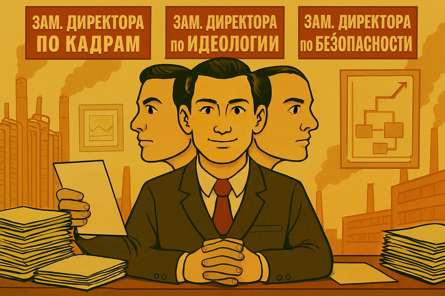 Аллегория работающего на три ставки
