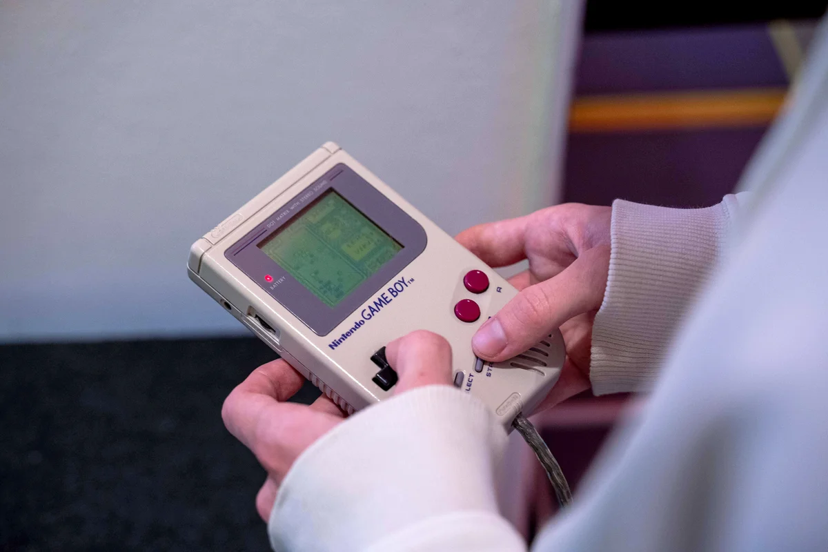 Тетрис на приставке Nintendo Gameboy в Музее компьютерных игр в Берлине.
