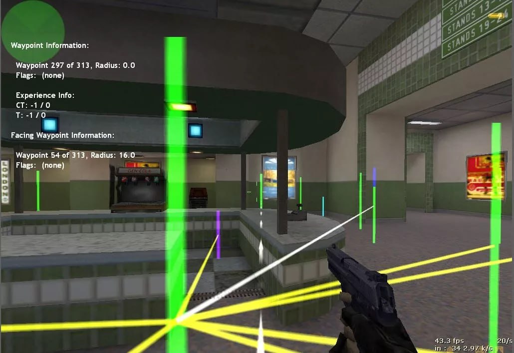 Ещё скрин, и вот это как будто уже моя работа, потому что помню, что для этой локации вейпойнты делал я. Но нашёл картинку не на винте, а на левом форуме каком-то про ИИ.  