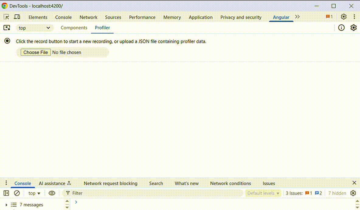 Инструмент показывает каждый change detection цикл в Angular
