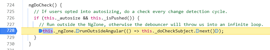 Выставили брейкпоинт и сразу же в него попали