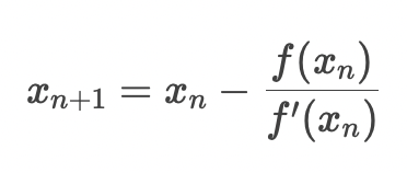 Формула Метод Ньютона (касательных)