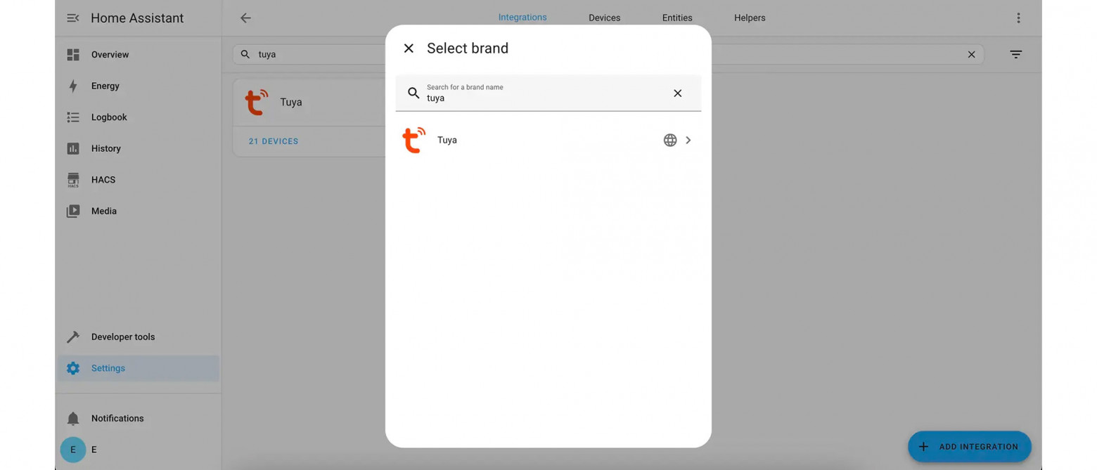Интеграция Tuya в Home Assistant