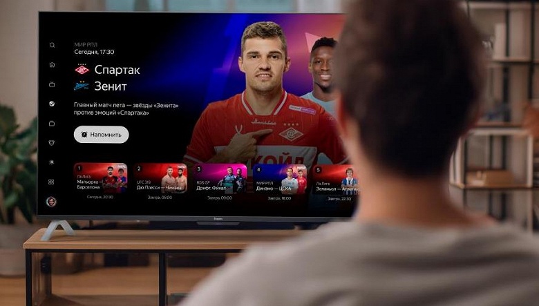 В &laquo;Яндекс ТВ Станциях&raquo; появился отдельный раздел &laquo;Спорт&raquo;