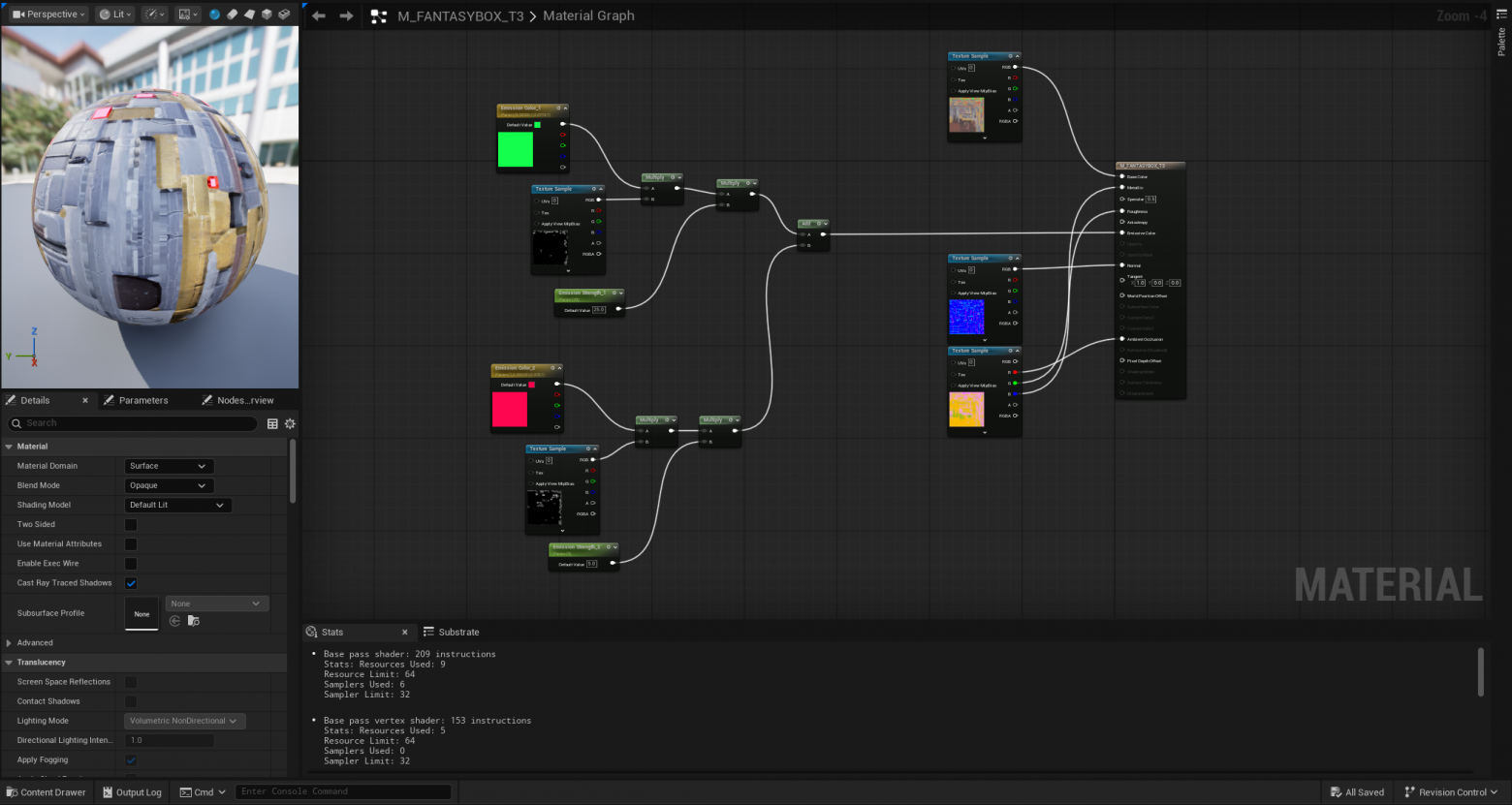 Материал в UE5.  