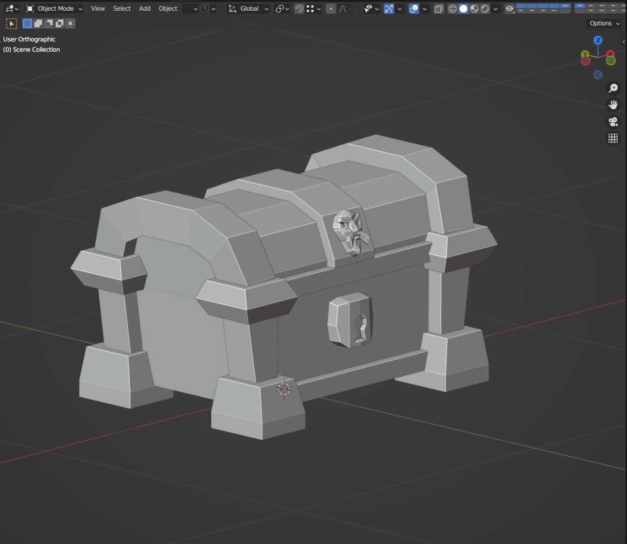 Ранняя версия модели в Blender. Tier 1.  