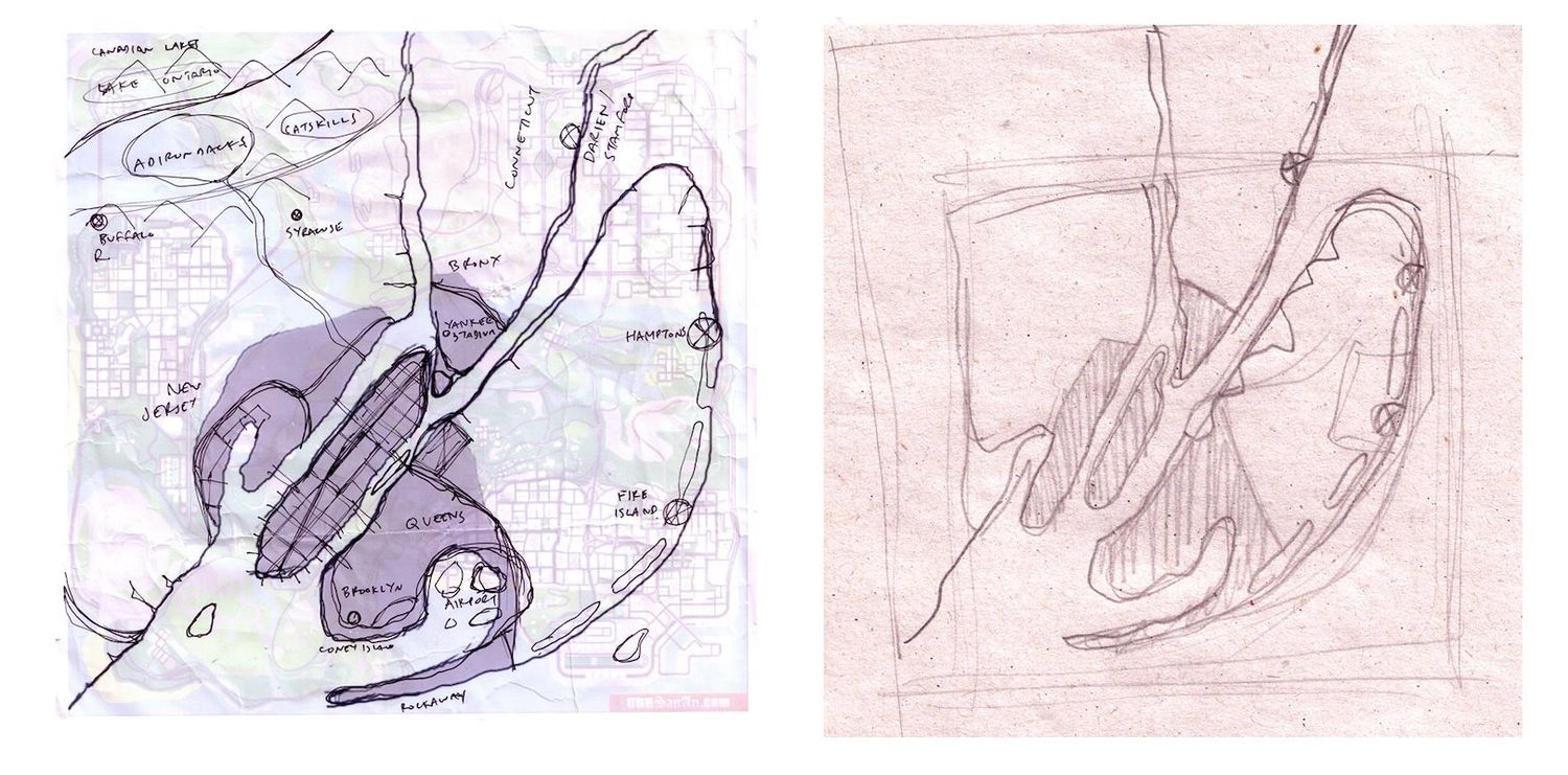 Первые наброски карты города