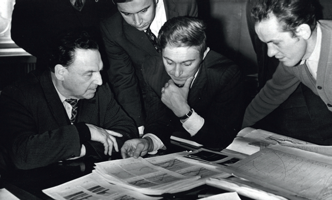 Роберт Бартини во время работы над ВВА-14 — 1971 год