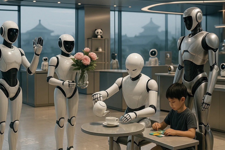 В Пекине открылся первый в мире магазин, полностью посвящённый человекоподобным роботам - 1 В Пекине открылся первый в мире магазин, полностью посвящённый человекоподобным роботам