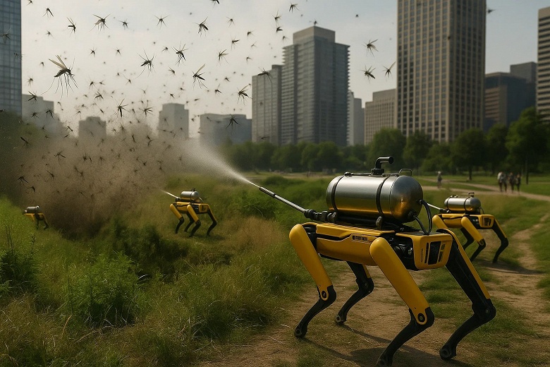 Инновационный подход к борьбе с лихорадкой чикунгунья: роботы-собаки гонконга против армии комаров