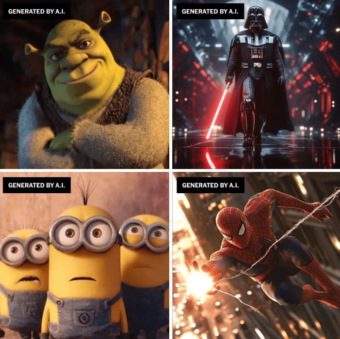 В июне 2025 года Disney и Universal подали в суд на Midjourney по факту нарушения авторских прав.