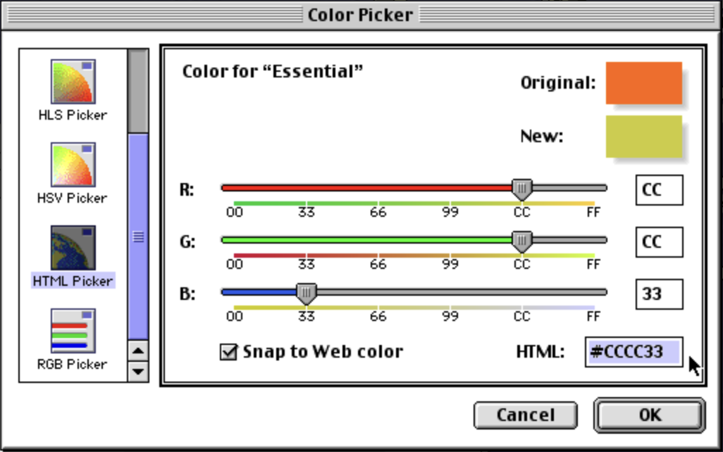 My HTML color picker.