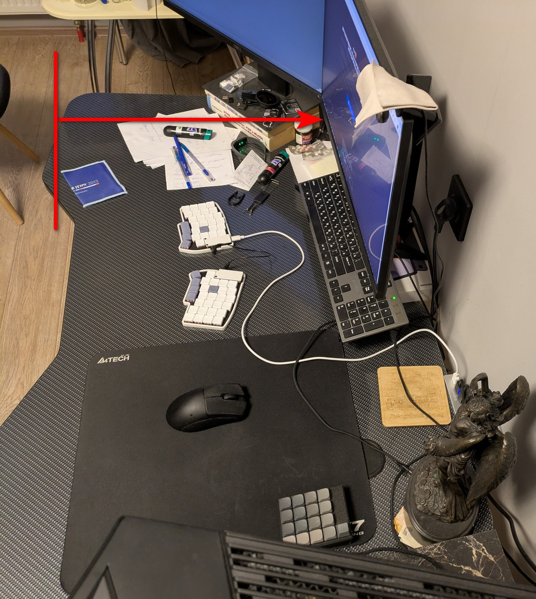 Недостаточное расстояние до монитора