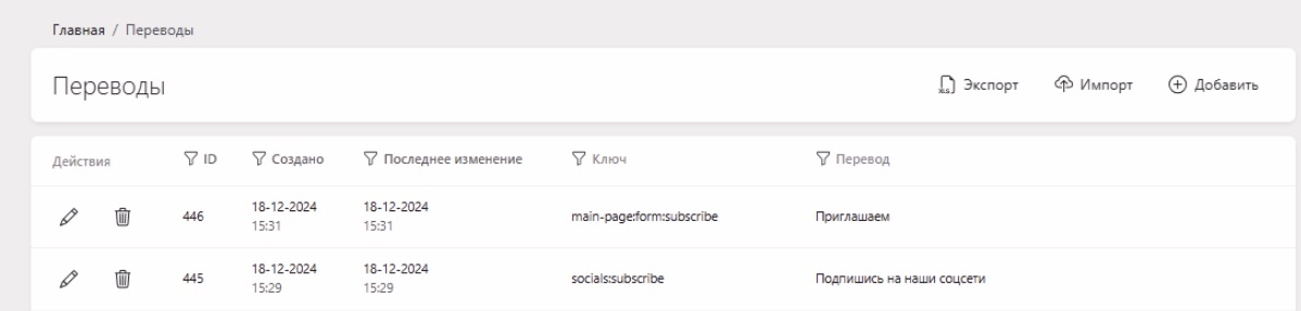 Рис. 7. Кнопки импорта и экспорта локализационного файла с элементами интерфейса