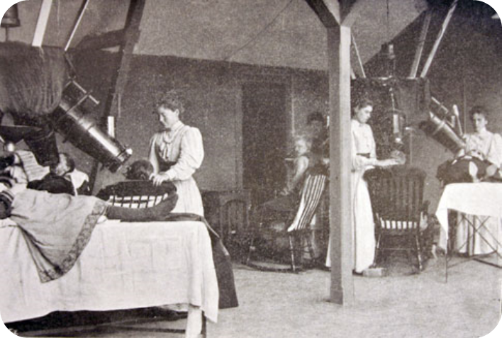 Применение искусственного света для лечения кожных заболеваний.