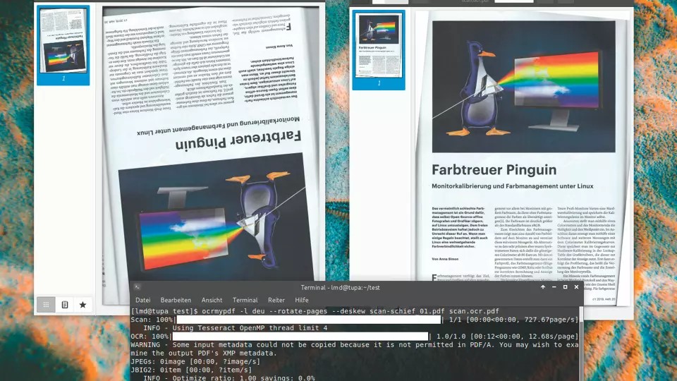 OCRmyPDF выравнивает и оптимизирует PDF-файлы вместе с распознаванием текста