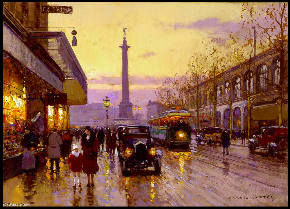 Атмосфера на европейских улочках первой четверти XX-века. Электричество становится все более массовым