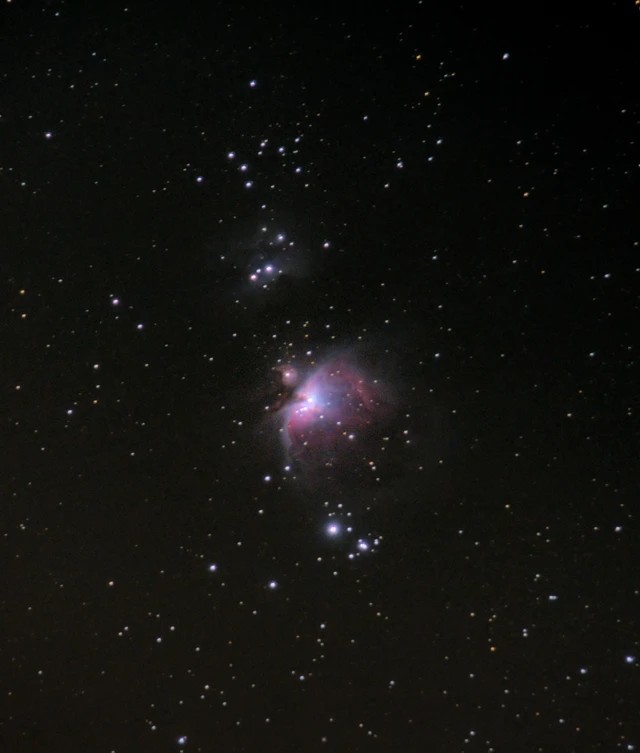 Один из первых снимков туманности Ориона