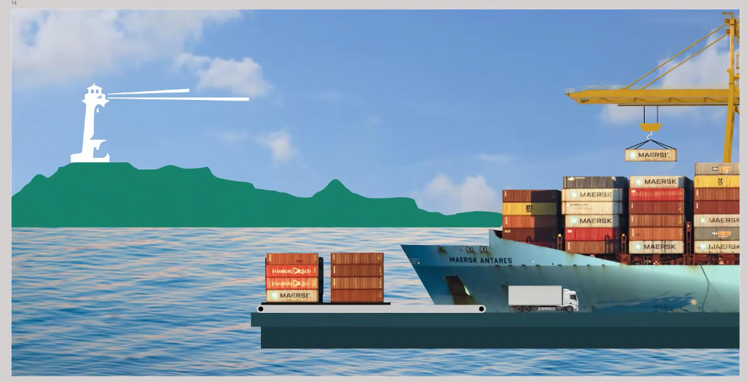 Добавлял характерные детали — у корабля мачты и якорь, у грузовика кабину, у крана стрелу.