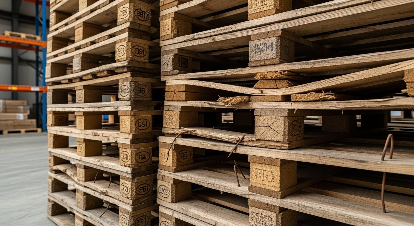 Поврежденные поддоны низкого качества