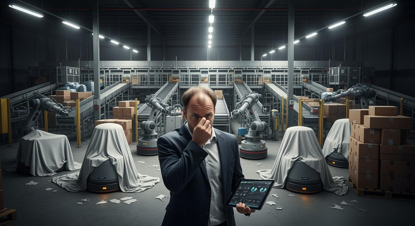 Расстроенный менеджер с неиспользуемым оборудованием