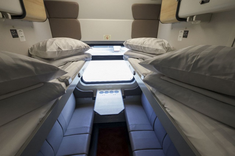 Совершенно новый комфорт российских поездов — с душевыми кабинами, двухметровыми кроватями и беспрводными зарядками: РЖД показала новые вагоны СВ и купейные габарита Т - 3 Совершенно новый комфорт российских поездов — с душевыми кабинами, двухметровыми кроватями и беспрводными зарядками: РЖД показала новые вагоны СВ и купейные габарита Т