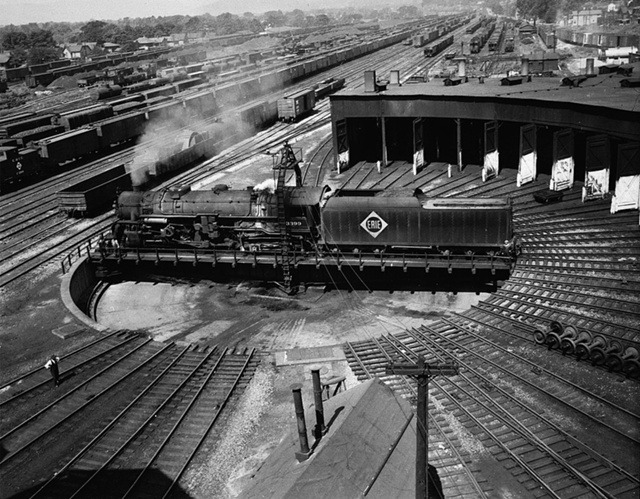Веерное депо в Саламанке, штат Нью-Йорк, 1947 г.